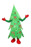 ALBERO DI NATALE DECORATO CON FIOCCO MASCOTTE